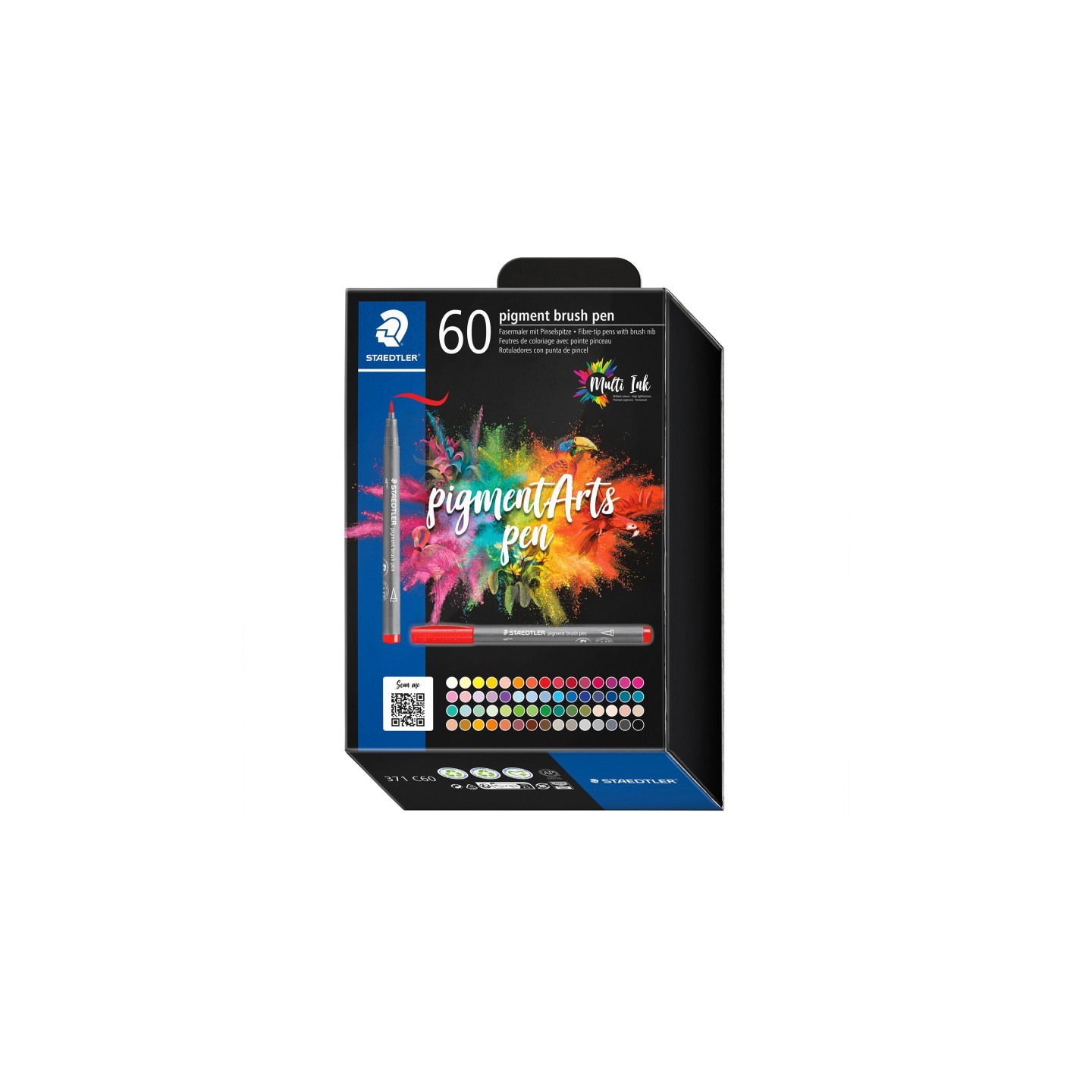 STAEDTLER® Pigment Arts Brush Pens, Assorted Colors, Set of 60