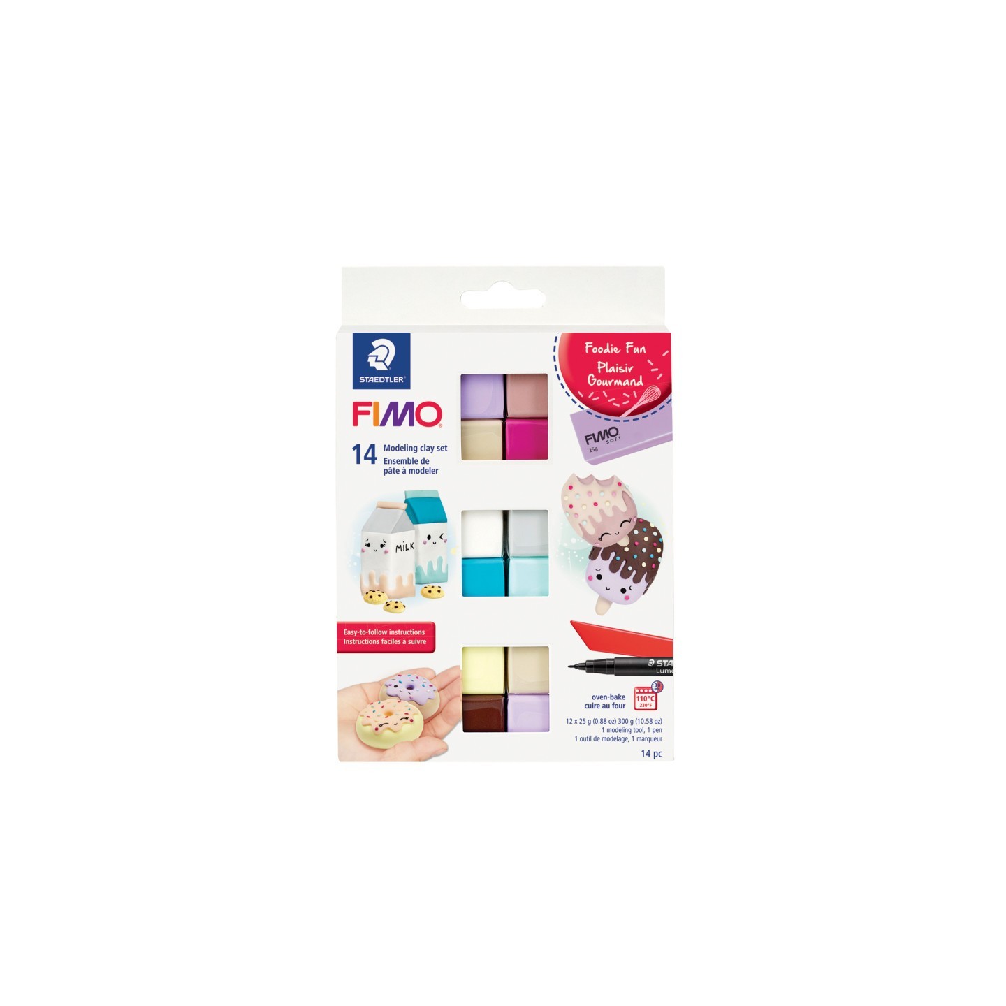STAEDTLER® FIMO® Soft Modeling Clay, Foodie Fun, 0.88 oz, Set of 12