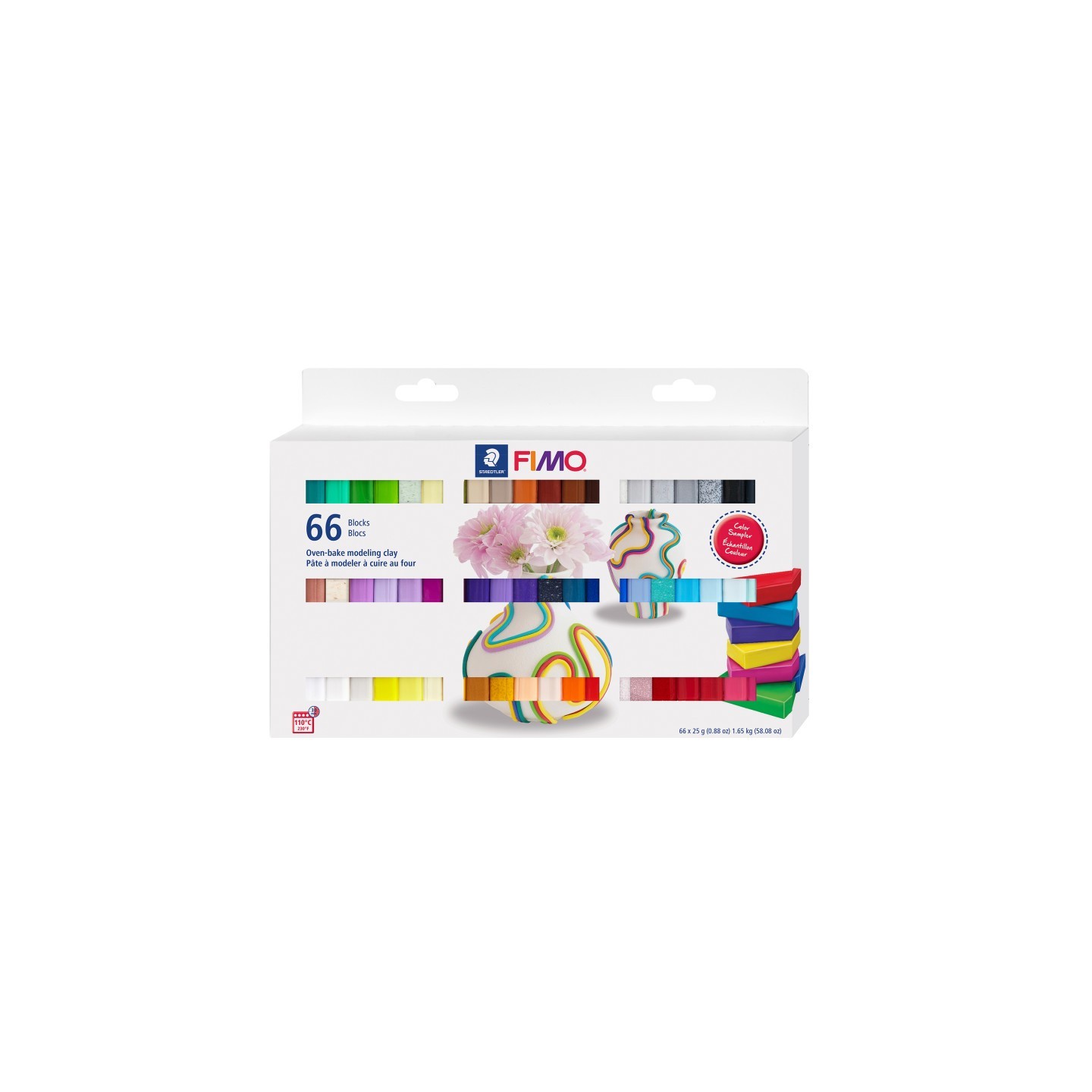 STAEDTLER® FIMO® Soft Modeling Clay, 0.88 oz, Assorted Colors, Set of 66