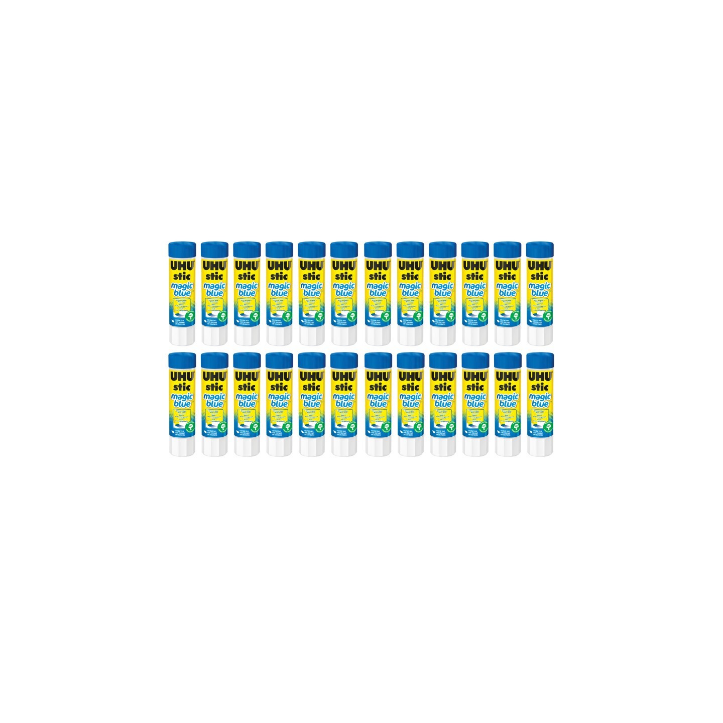STAEDTLER® UHU Stic Magic Blue Glue Stick, Dries Clear, 8.2 g, Pack of 24
