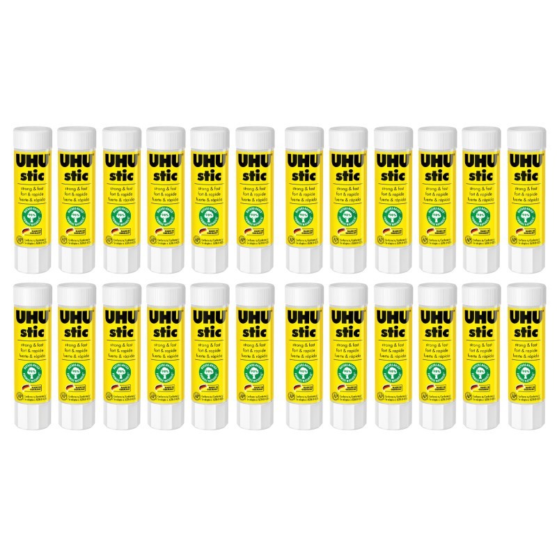 STAEDTLER® UHU Stic Permanent Glue Stick, Clear, 8.2 g, Pack of 24