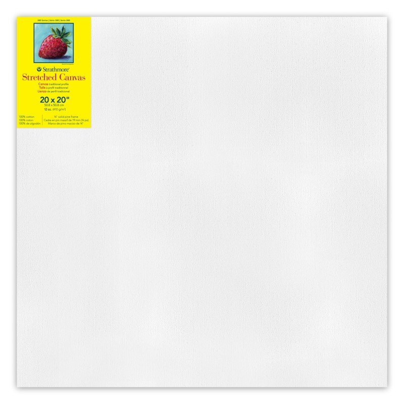Strathmore 300 Series Traditional Stretched Canvas, 20x20 inch