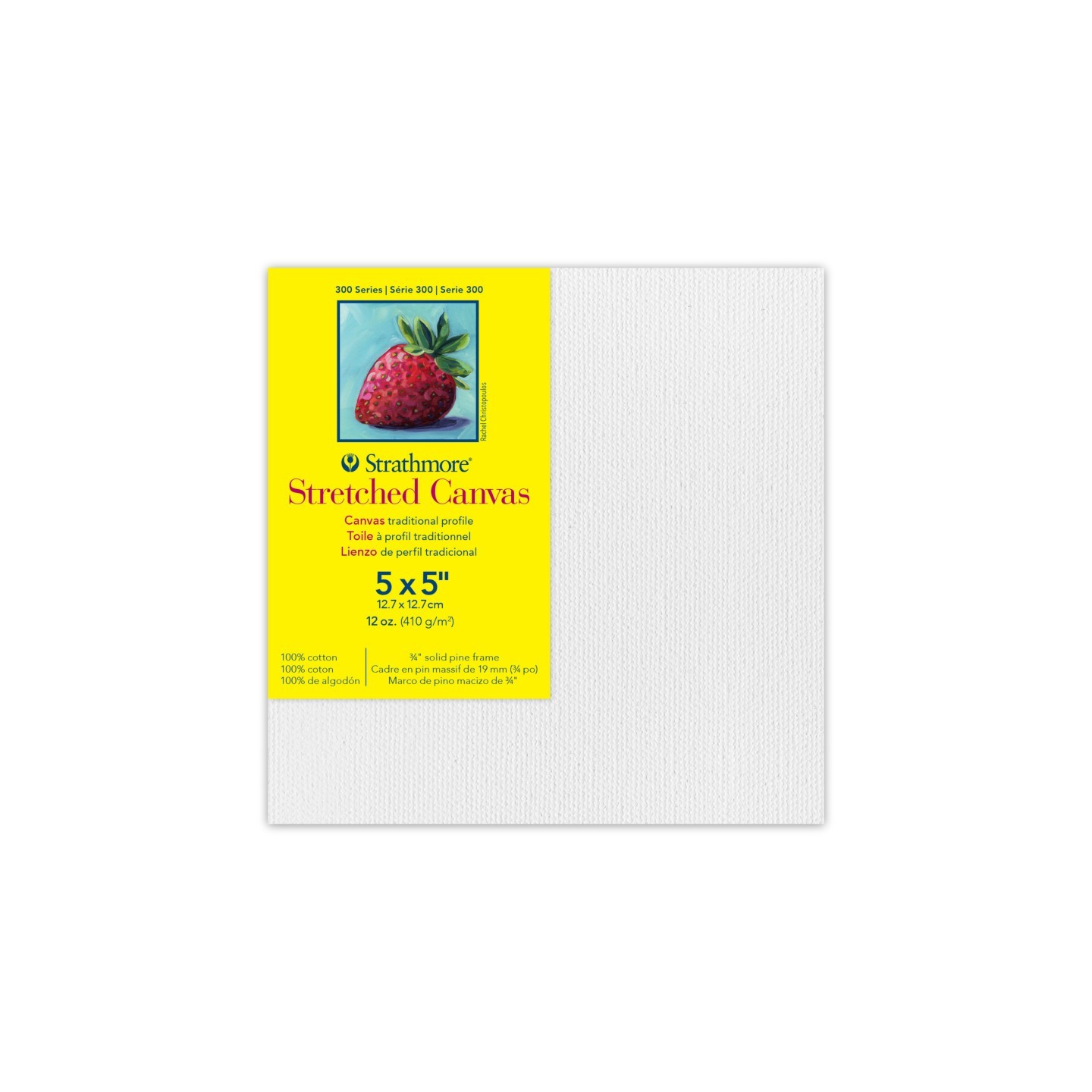 Strathmore 300 Series Traditional Stretched Canvas, 5x5 inch