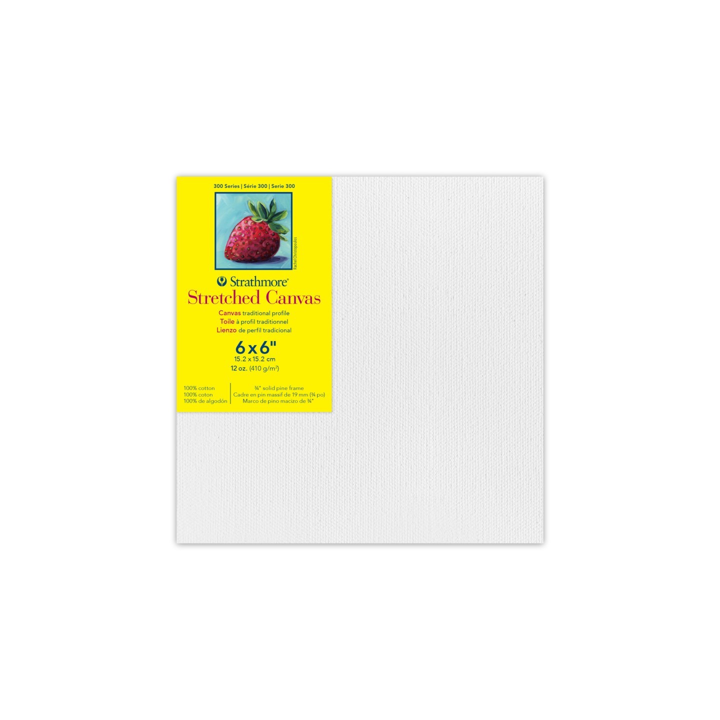 Strathmore 300 Series Traditional Stretched Canvas, 6x6 inch