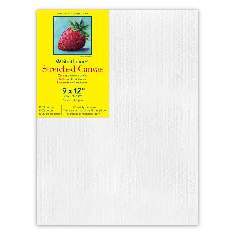 Strathmore 300 Series Traditional Stretched Canvas, 9x12 inch