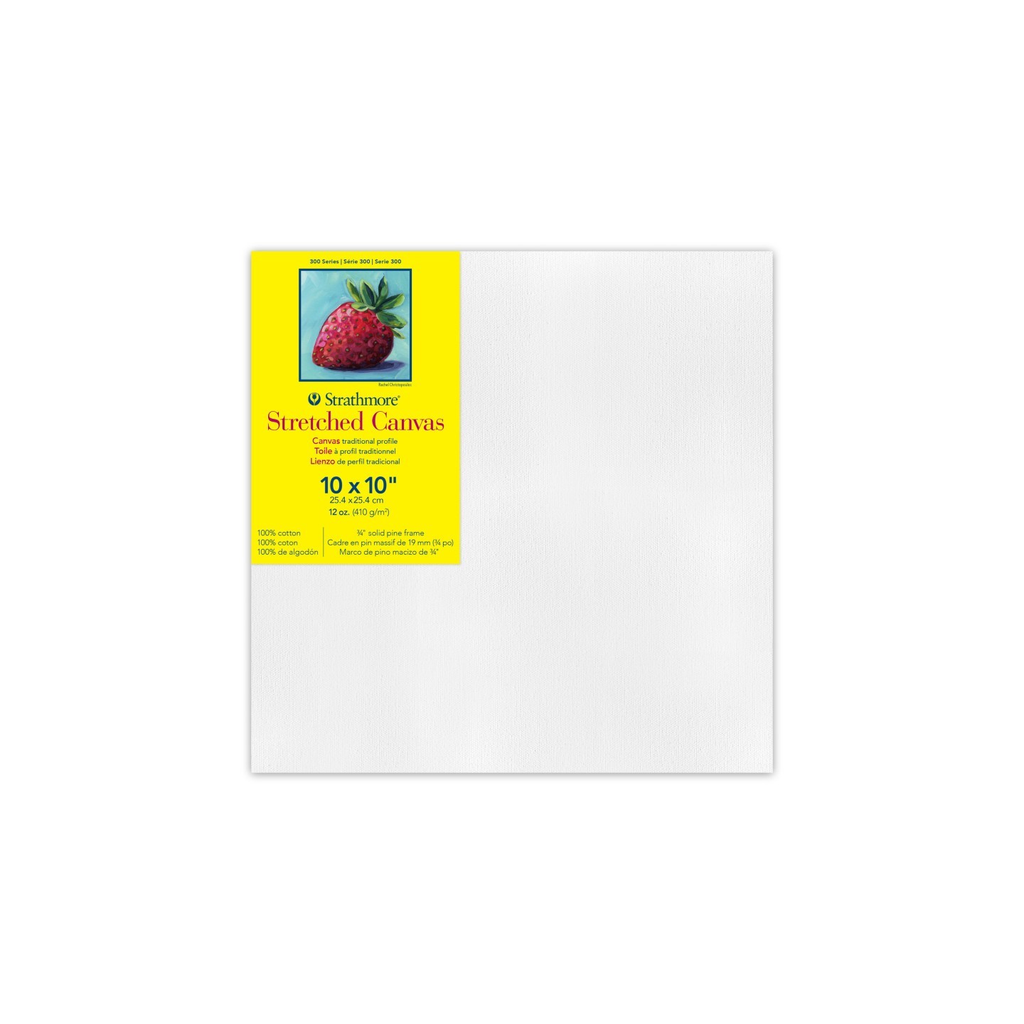 Strathmore 300 Series Traditional Stretched Canvas, 10x10 inch