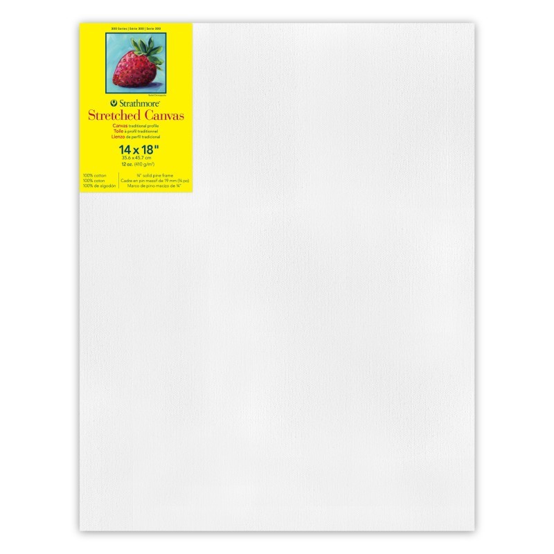Strathmore 300 Series Traditional Stretched Canvas, 14x18 inch