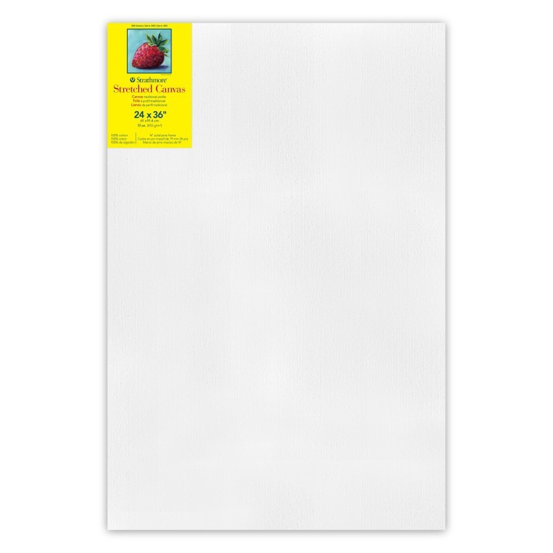 Strathmore 300 Series Traditional Stretched Canvas, 24x36 inch