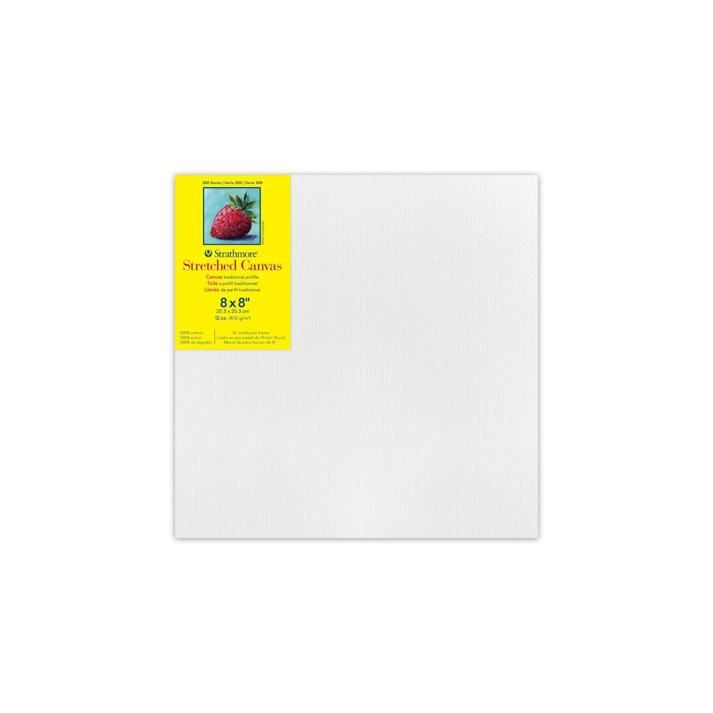 Strathmore 300 Series Traditional Stretched Canvas, 8x8 inch