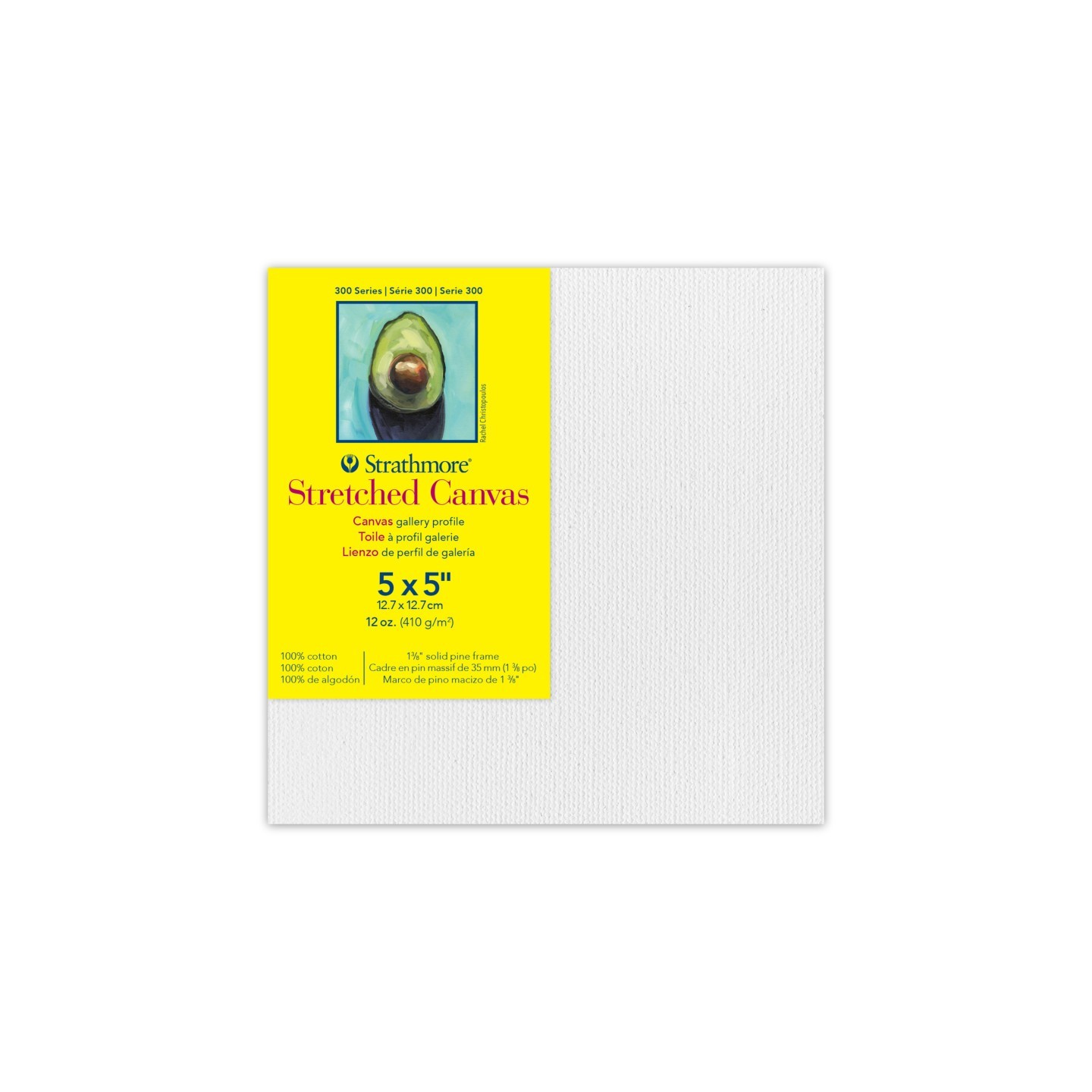 Strathmore 300 Series Gallery Stretched Canvas, 5x5 inch
