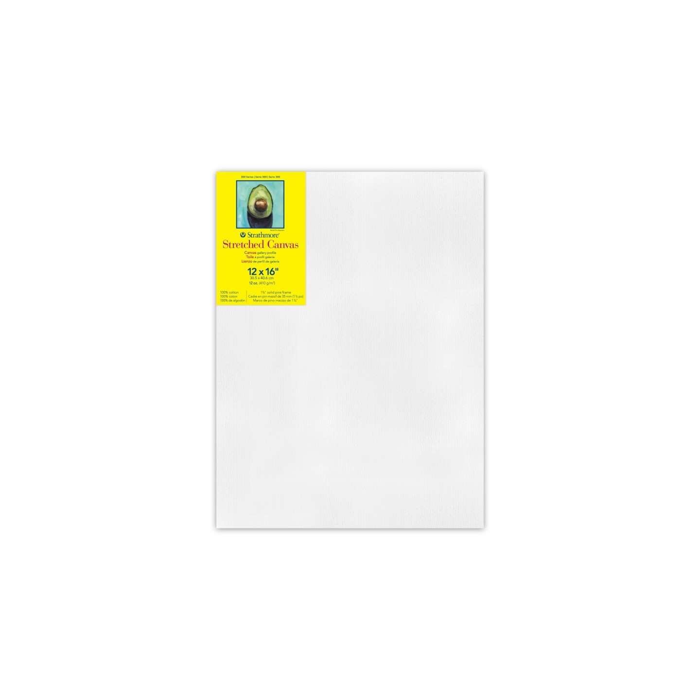 Strathmore 300 Series Gallery Stretched Canvas, 12x16 inch