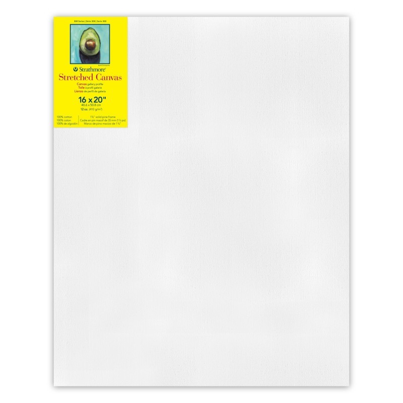 Strathmore 300 Series Gallery Stretched Canvas, 16x20 inch