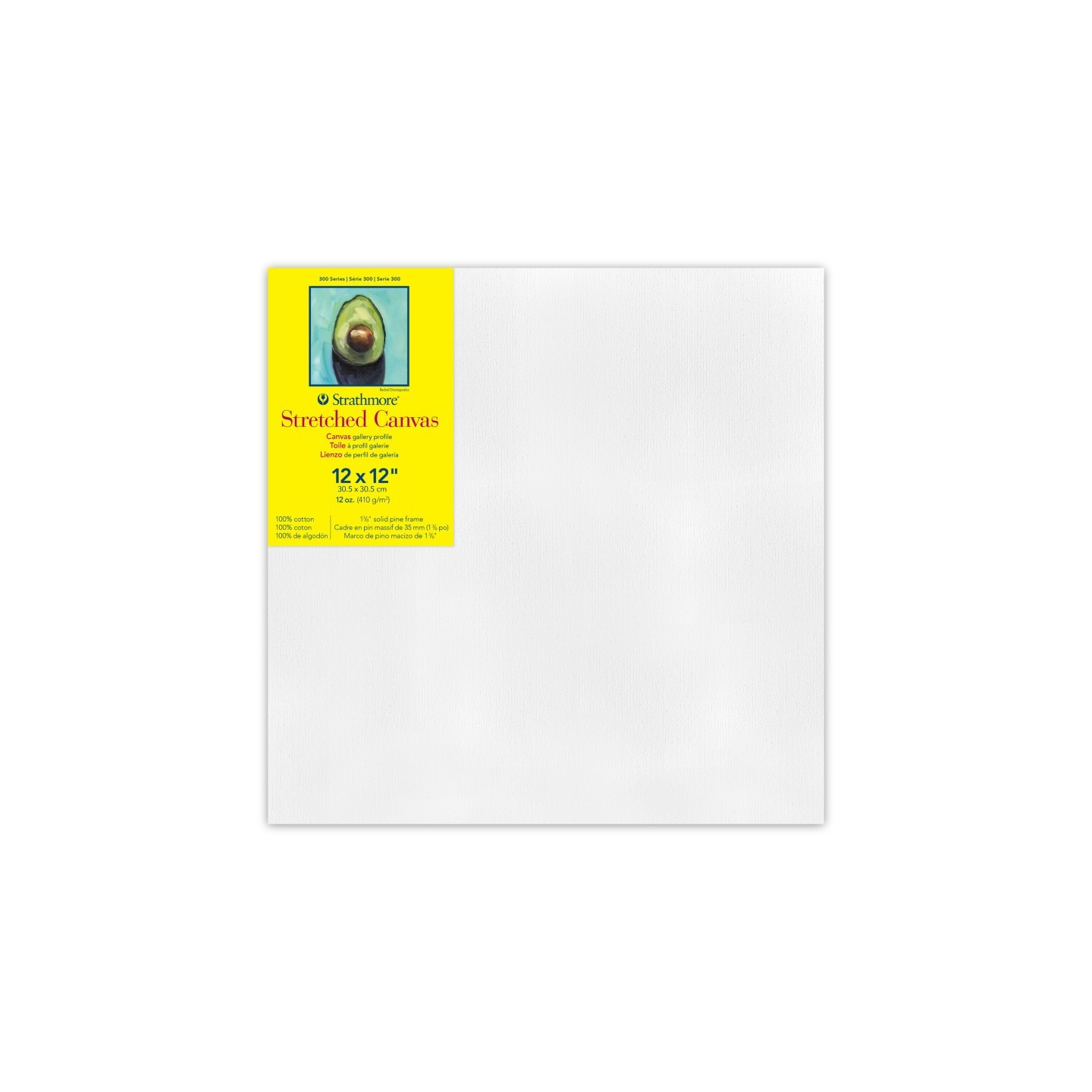 Strathmore 300 Series Gallery Stretched Canvas, 12x12 inch