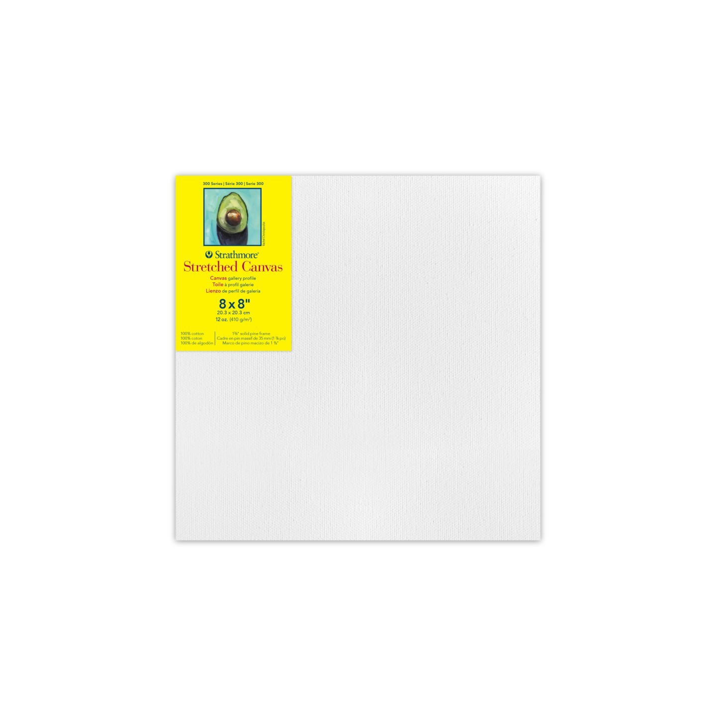 Strathmore 300 Series Gallery Stretched Canvas, 8x8 inch