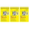 Strathmore 300 Series Sketch Pad, Side Wire Binding, 100 Sheets, 3.5x5 inch, Pack of 6