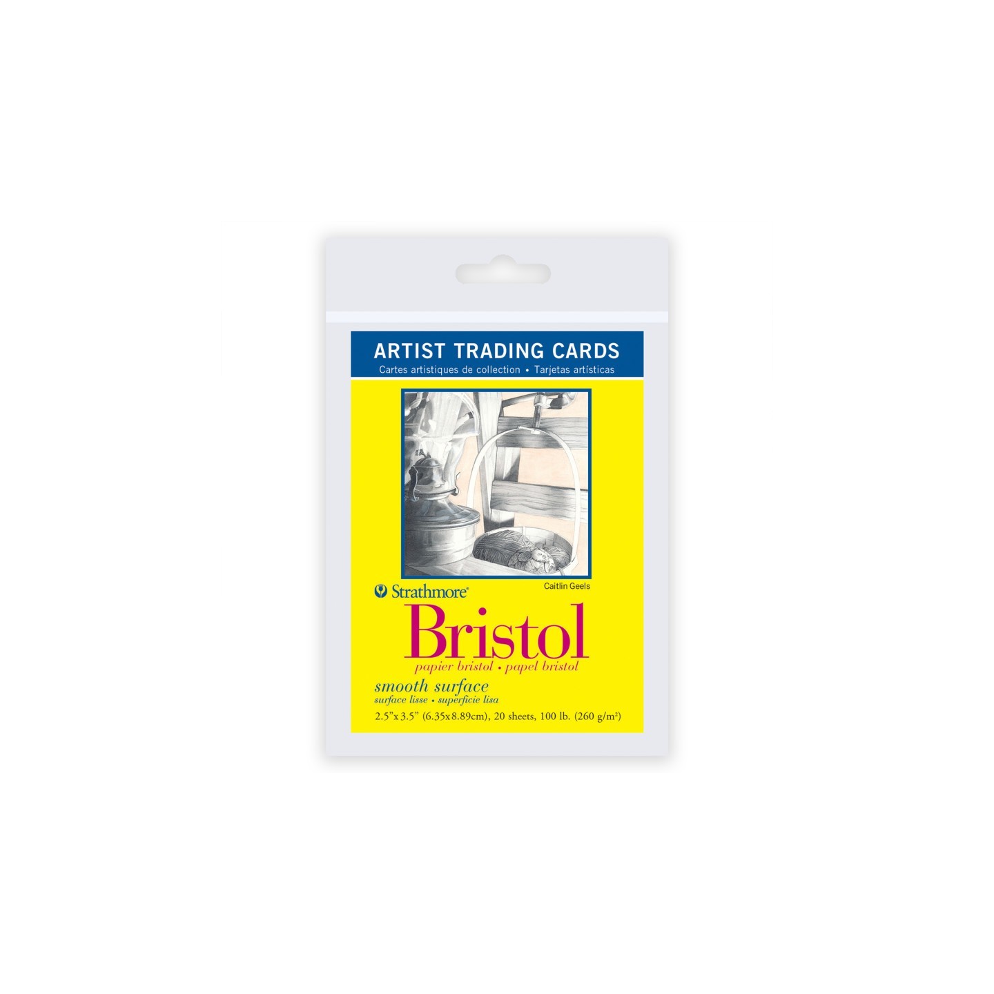 Strathmore 300 Series Artist Trading Cards Bristol Paper Pack, Smooth Finish, 2.5x3.5 inch, 20 Sheets