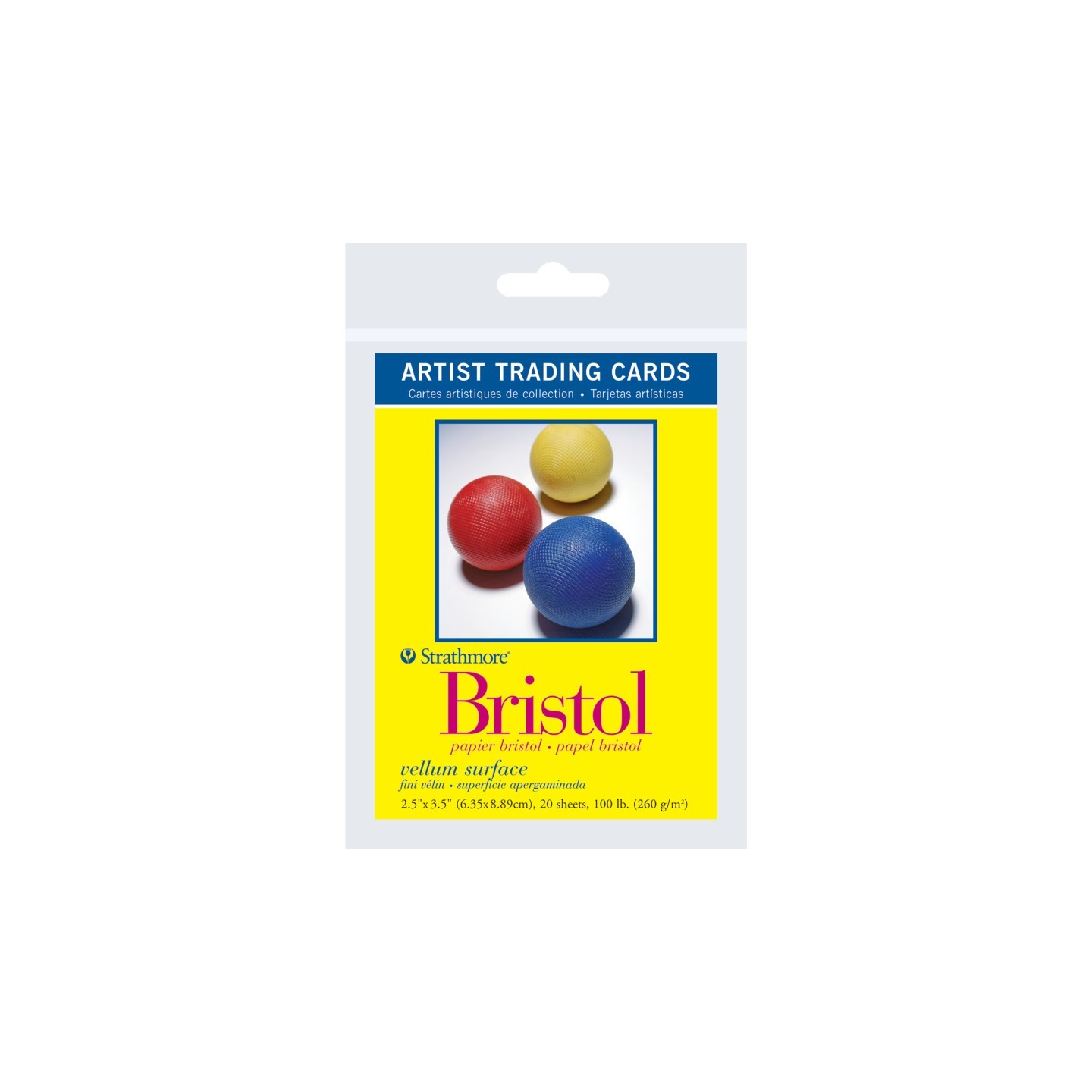 Strathmore 300 Series Artist Trading Cards Bristol Pack, Vellum Finish, 2.5x3.5 inch, 20 Sheets