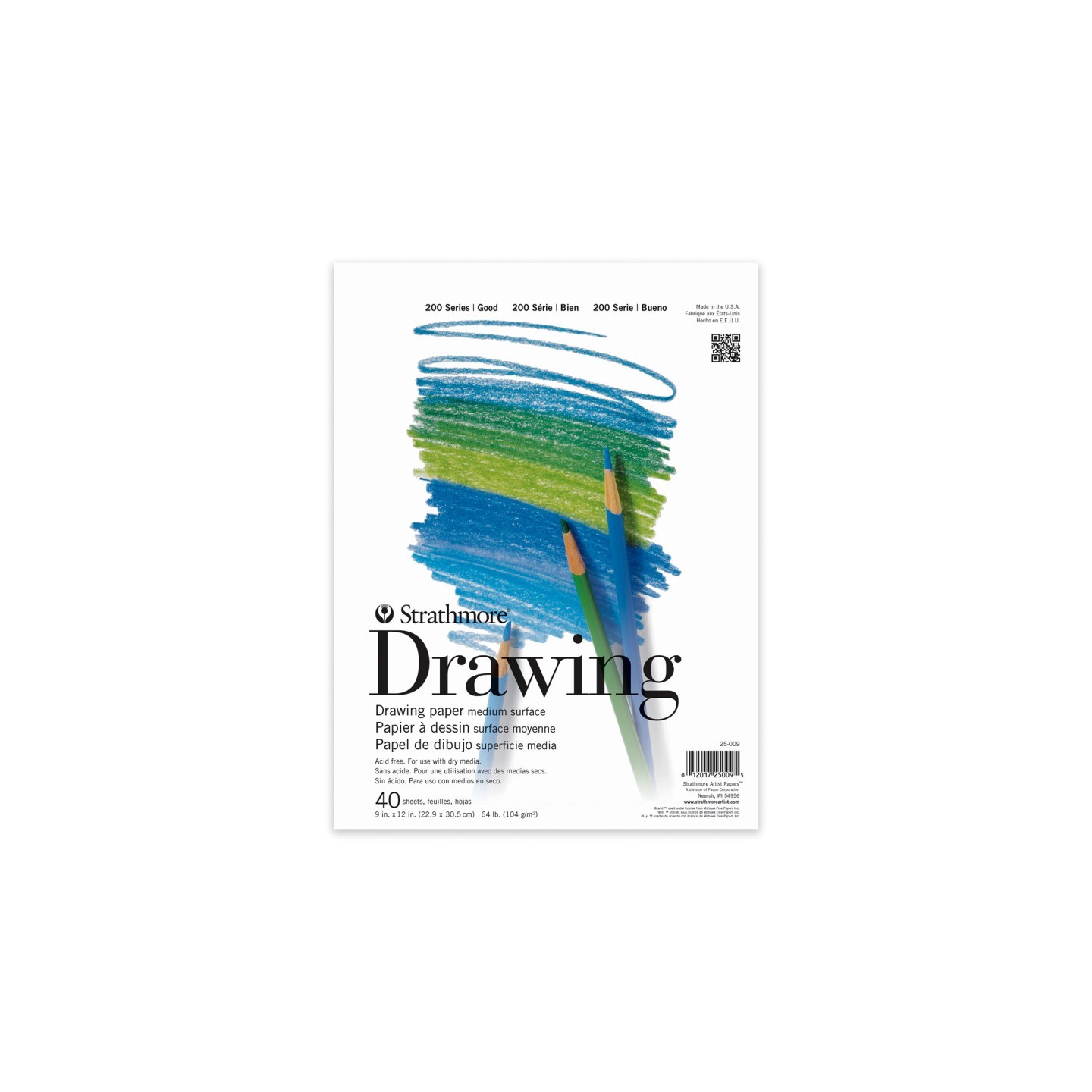 Strathmore 200 Series Drawing Pad, 40 Sheet, 9x12 inch, 1 Count