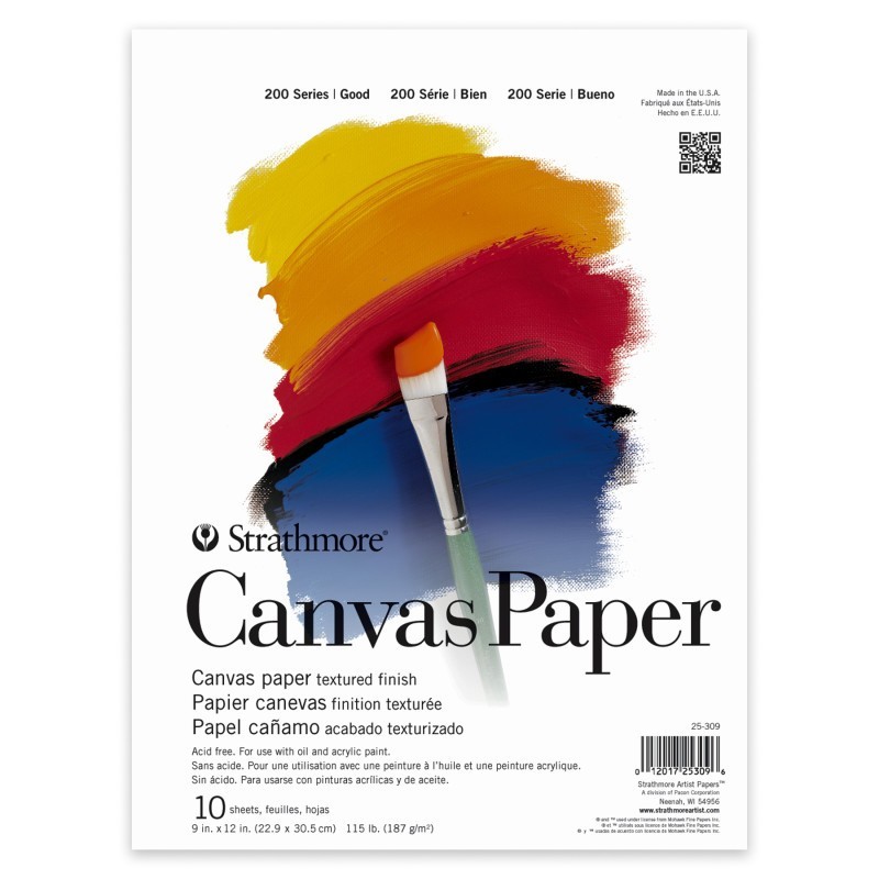 Strathmore 200 Series Canvas Pad, 10 Sheet, 9x12 inch, 1 Count