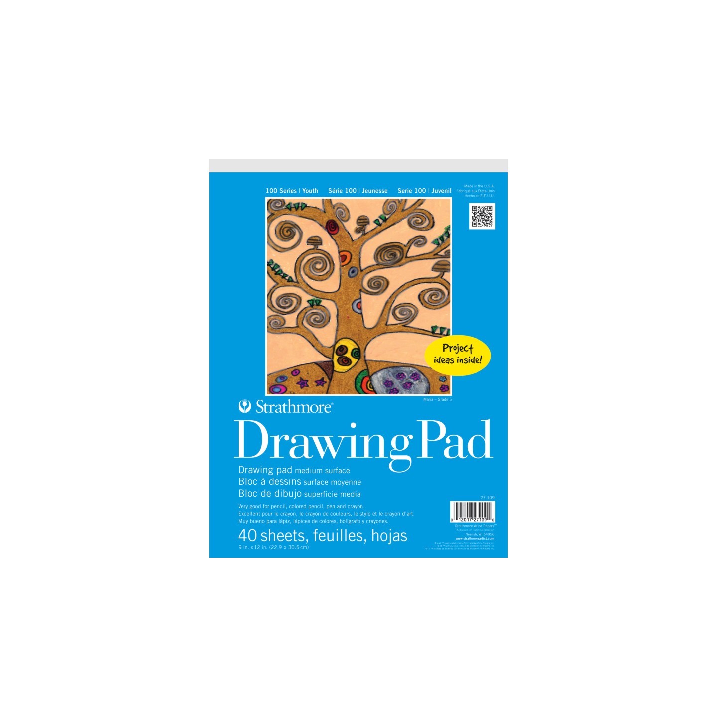 Strathmore 100 Series Drawing Pad, 40 Sheet, 9x12 inch, 1 Count