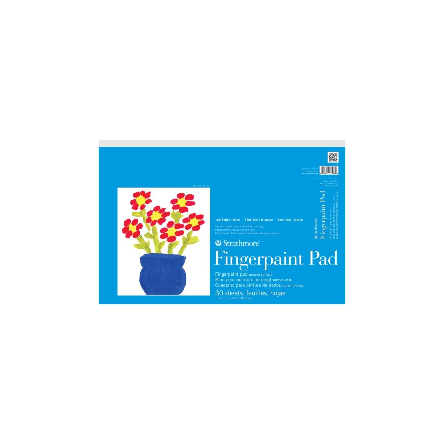 Strathmore 100 Series Fingerpaint Pad, 30 Sheet, 12x18 inch, 1 Count