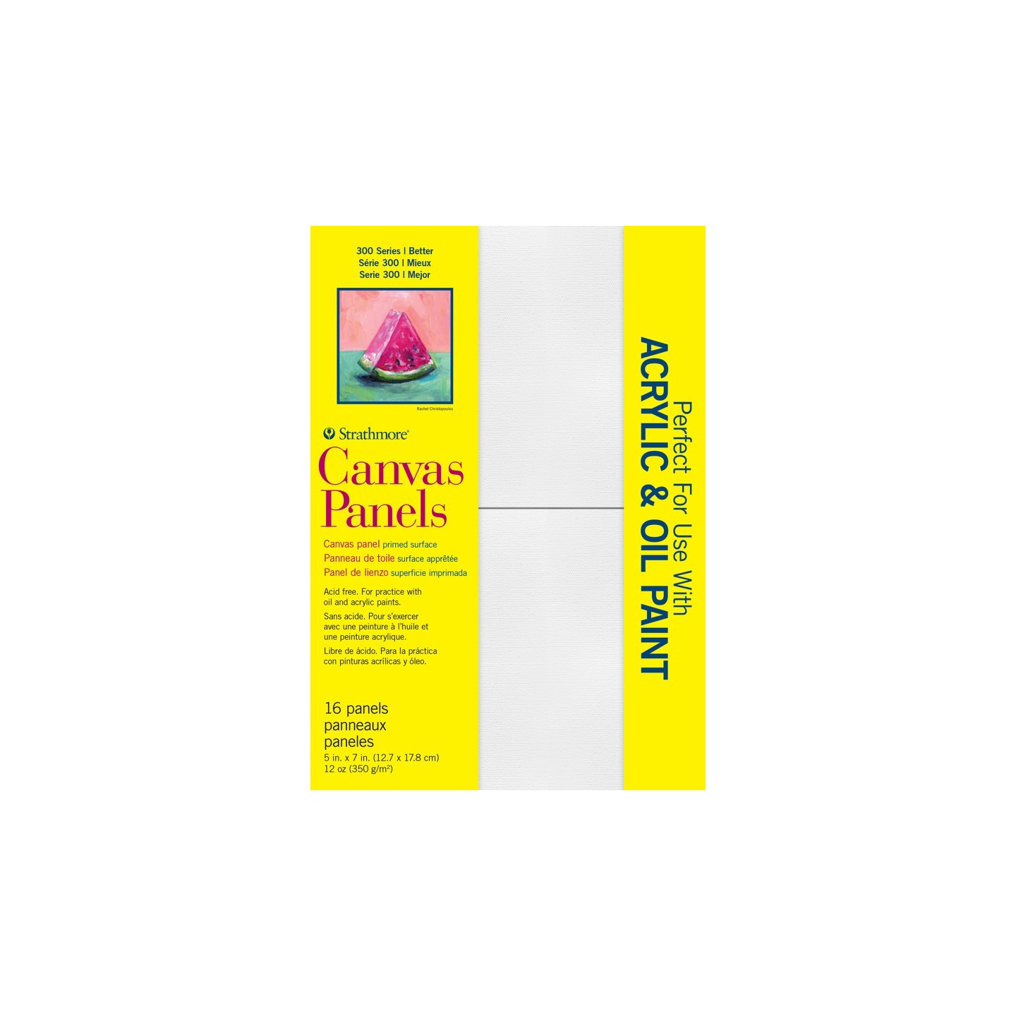 Strathmore 300 Series Canvas Panels, 5x7 inch, 16 Pack