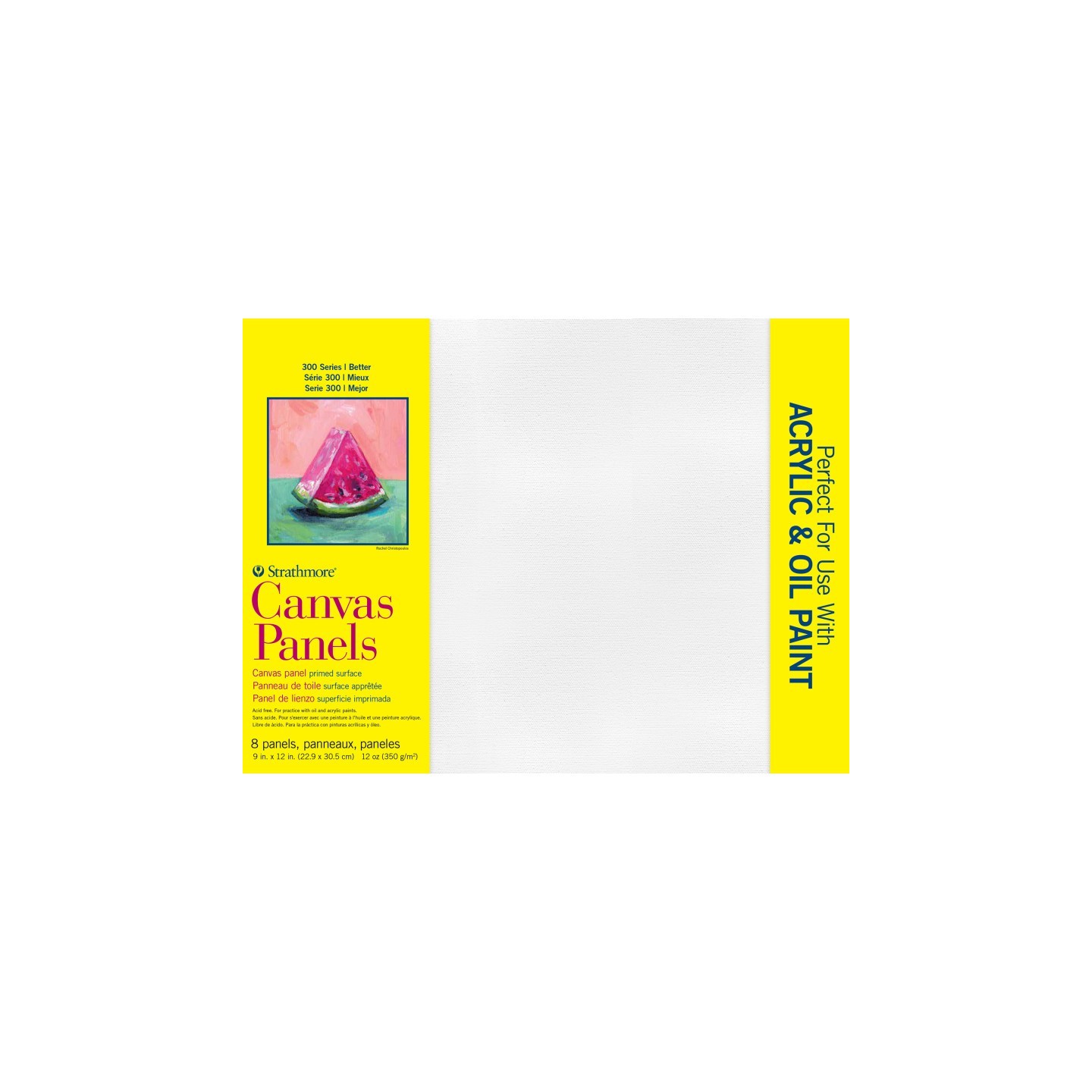 Strathmore 300 Series Canvas Panels, 8 Pack, 9x12 inch, 1 Count