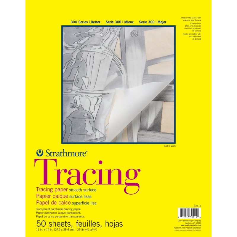 Strathmore Strathmore 300 Series Tracing Paper Pad, Tape Binding, 50 Sheet, 11x14 inch, 1 Count