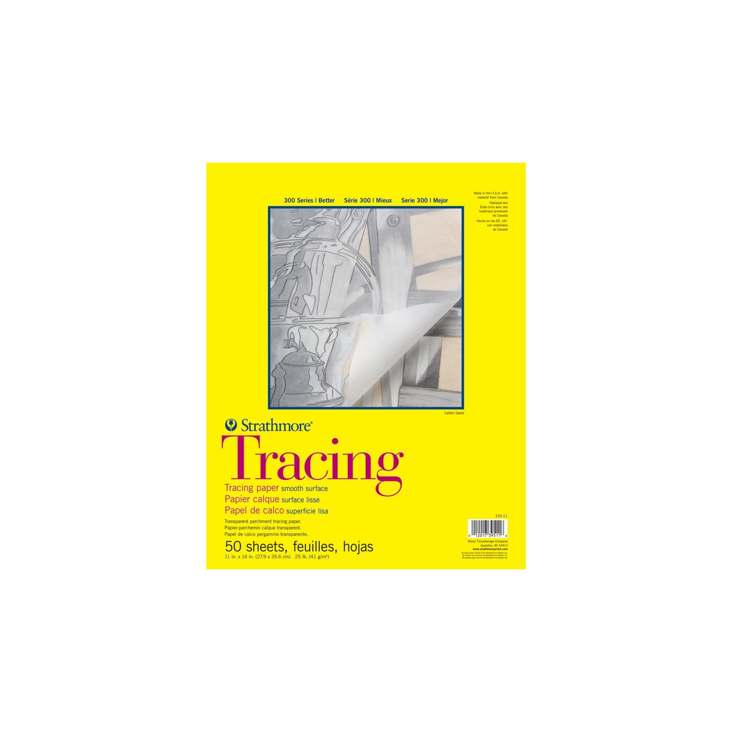 Strathmore Strathmore 300 Series Tracing Paper Pad, Tape Binding, 50 Sheet, 11x14 inch, 1 Count