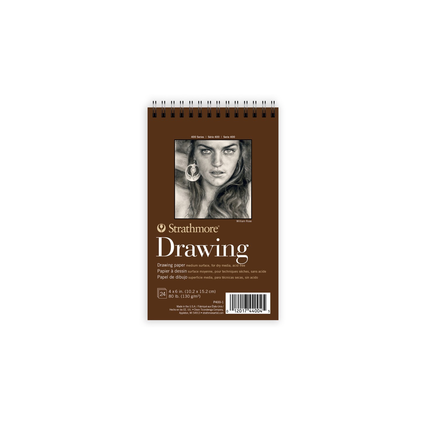 Strathmore 400 Series Drawing Paper Pad, Top Wire Binding, 24 Sheet, 4x6 inch, 1 Count