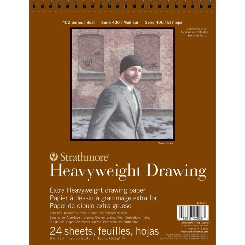 Strathmore 400 Series Drawing Paper Pad, Top Wire Binding, 24 Sheet, 8x10 inch, 1 Count