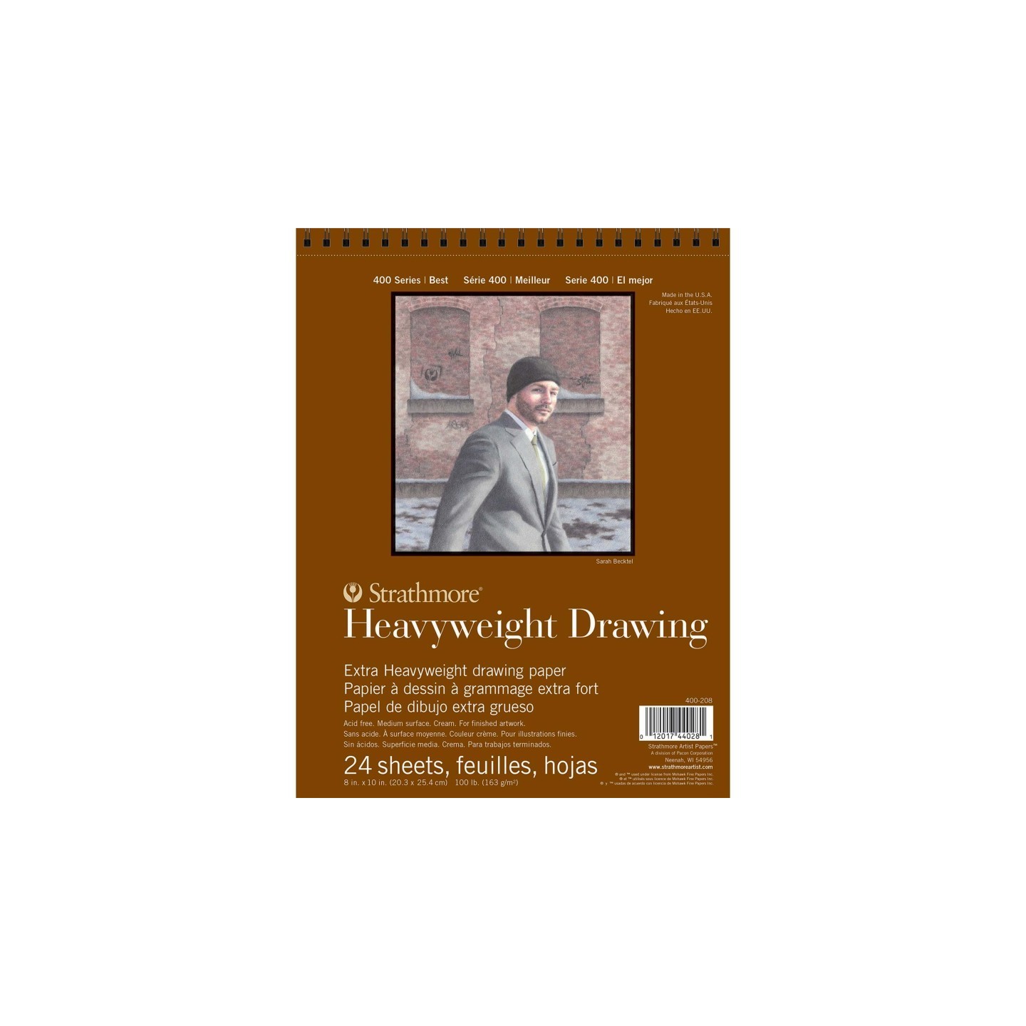 Strathmore 400 Series Drawing Paper Pad, Top Wire Binding, 24 Sheet, 8x10 inch, 1 Count