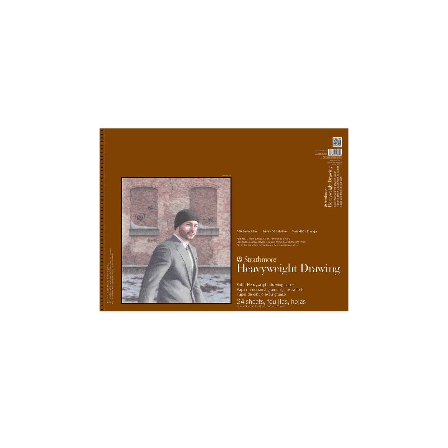 Strathmore 400 Series Drawing Paper Pad, Top Wire Binding, 24 Sheet, 18x24 inch, 1 Count