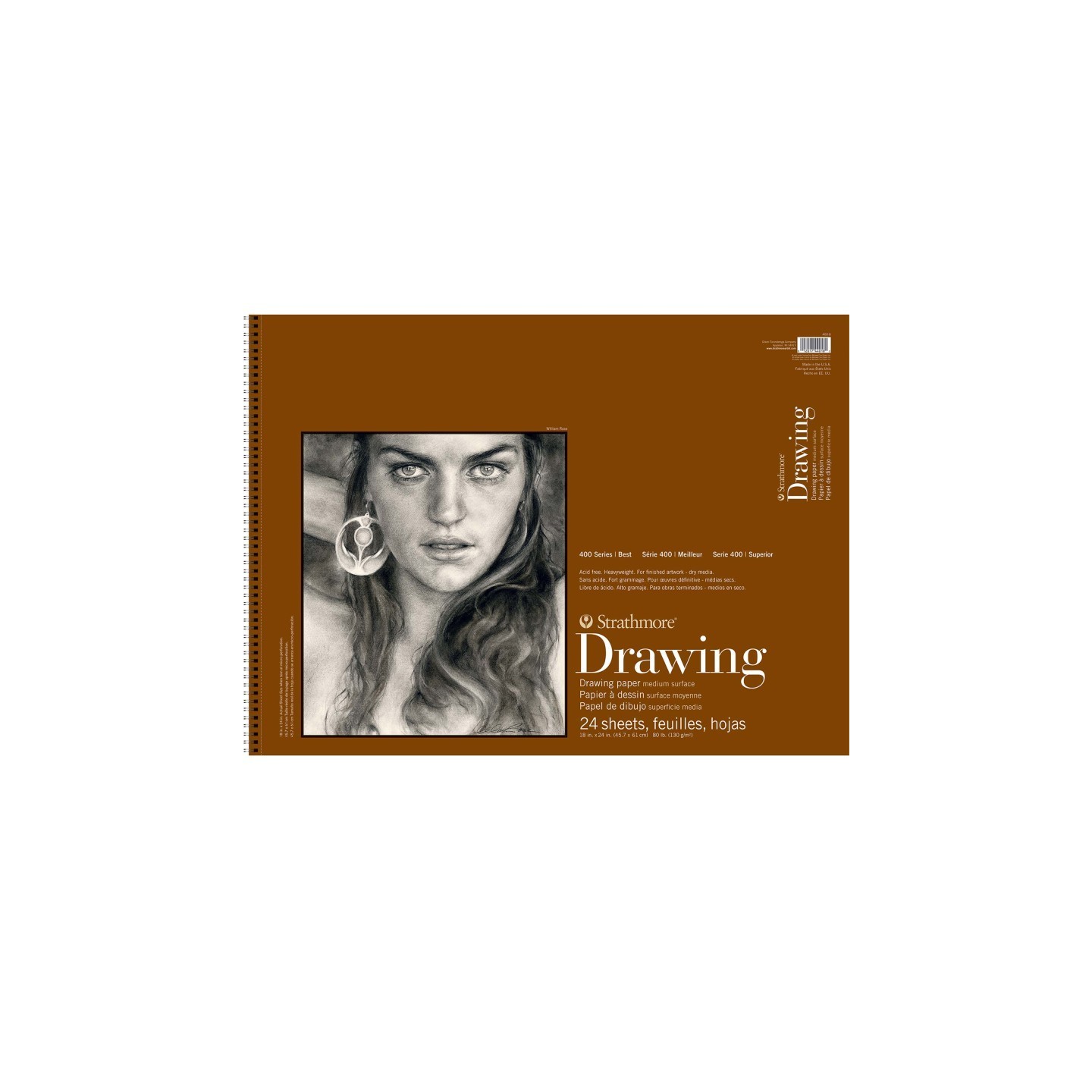 Strathmore 400 Series Drawing Paper Pad, 24 Sheet, 18x24 inch, 1 Count