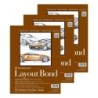 Strathmore 400 Series Layout Paper Pad, Glue Binding, 50 Sheet, 9x12 inch, 1 Count, Pack of 3