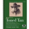 Strathmore 400 Series Sketch Pad, Recycled, Toned Tan, Side Wire Binding, 50 Sheet, 9x12 inch, 1 Count