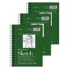 Strathmore 400 Series Sketch Pad, Recycled, Side Wire Binding, 100 Sheet, 5.5x8.5 inch, Pack of 3