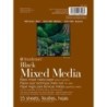 Strathmore 400 Series Mixed Media Pad, Black, Glue Binding, 15 Sheet, 6x8 inch, 1 Count
