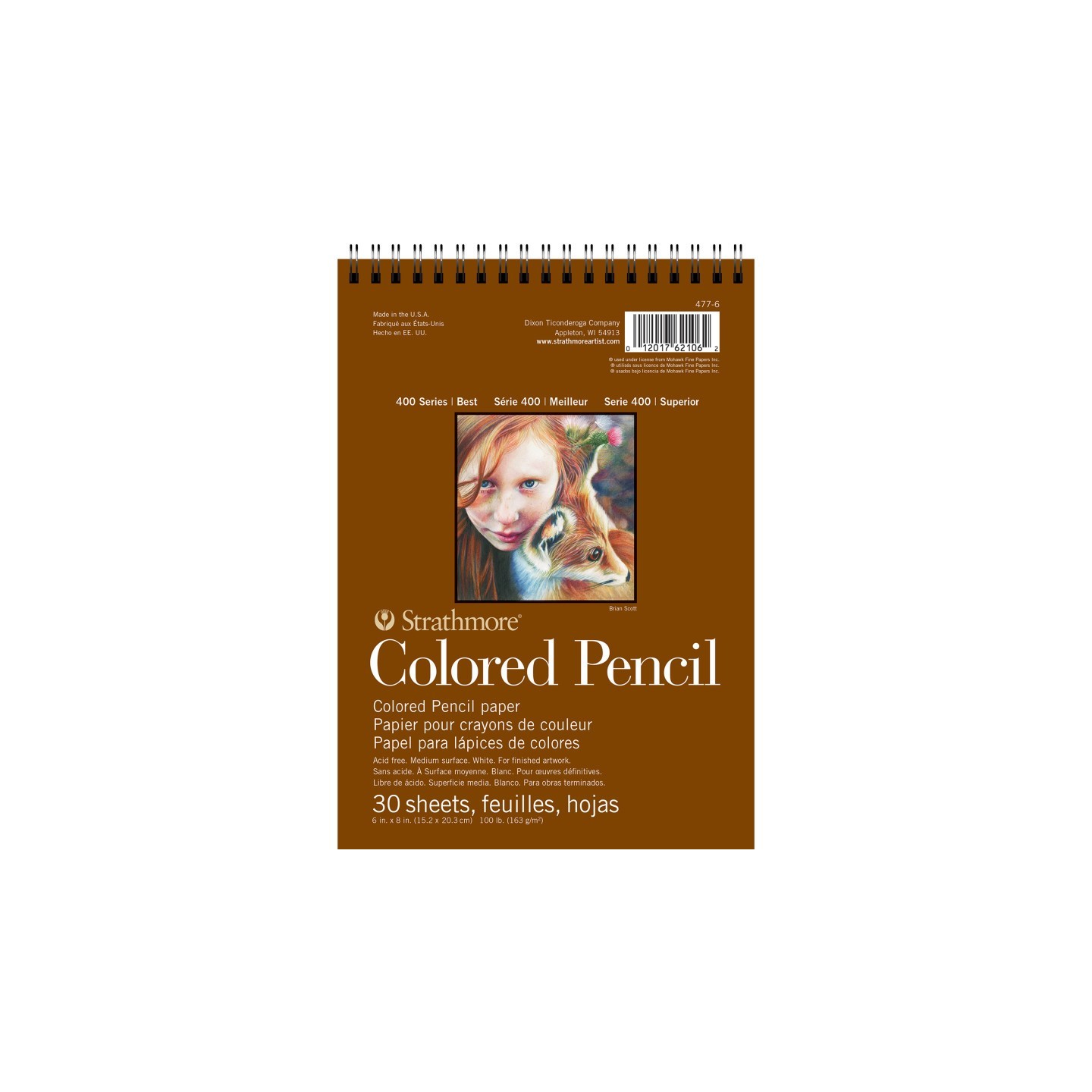 Strathmore 400 Series Color Pencil Pad, Wire Binding, 30 Sheet, 6x8 inch, 1 Count