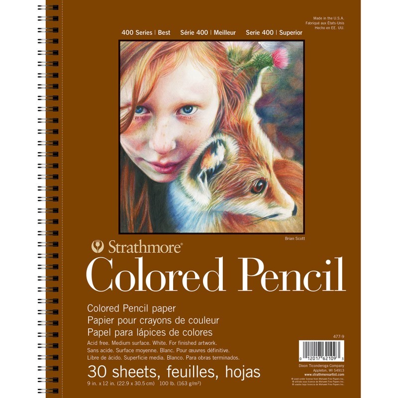 Strathmore 400 Series Color Pencil Pad, Wire Binding, 30 Sheet, 9x12 inch, 1 Count