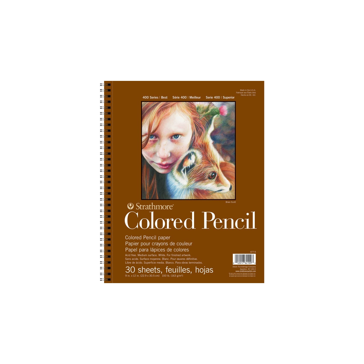 Strathmore 400 Series Color Pencil Pad, Wire Binding, 30 Sheet, 9x12 inch, 1 Count