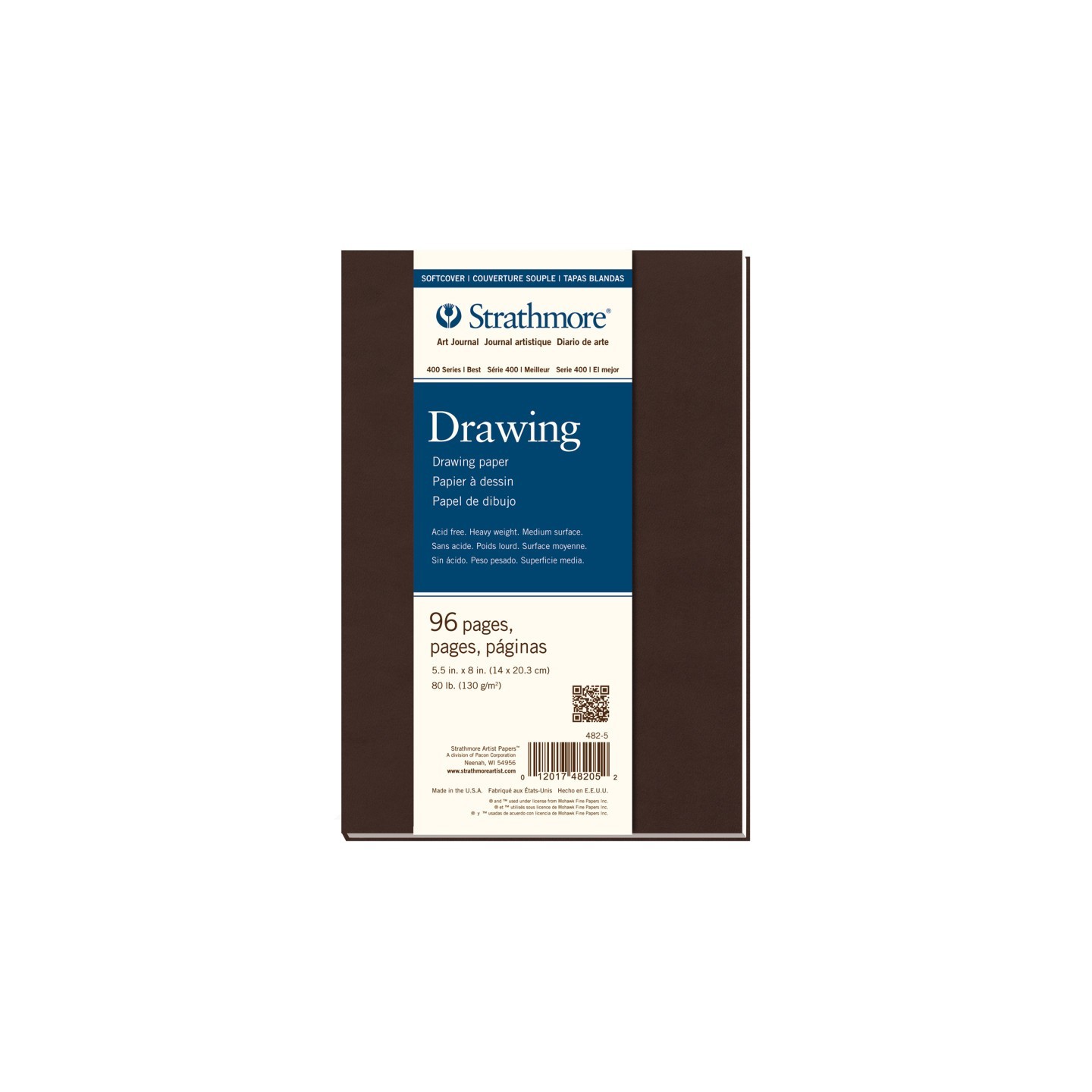 Strathmore 400 Series Art Journal Drawing Paper, Soft Cover Binding, 48 Sheet, 5.5x8 inch, 1 Count