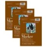 Strathmore 400 Series Marker Pad, Glue Binding, 24 Sheet, 6x8 inch, Pack of 3