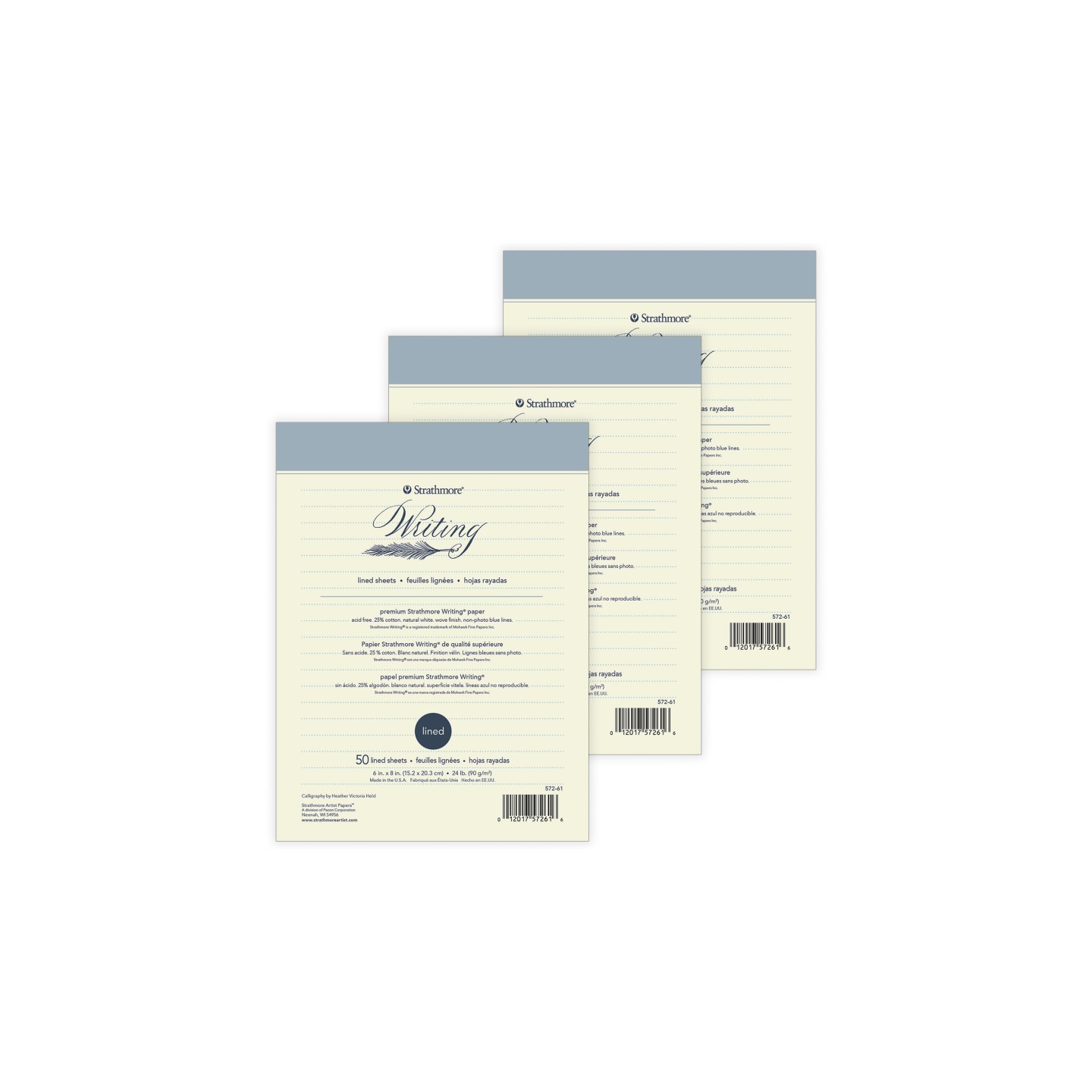 Strathmore 500 Series Writing Paper Pad, 50 Sheet, 6x8 inch, Pack of 3