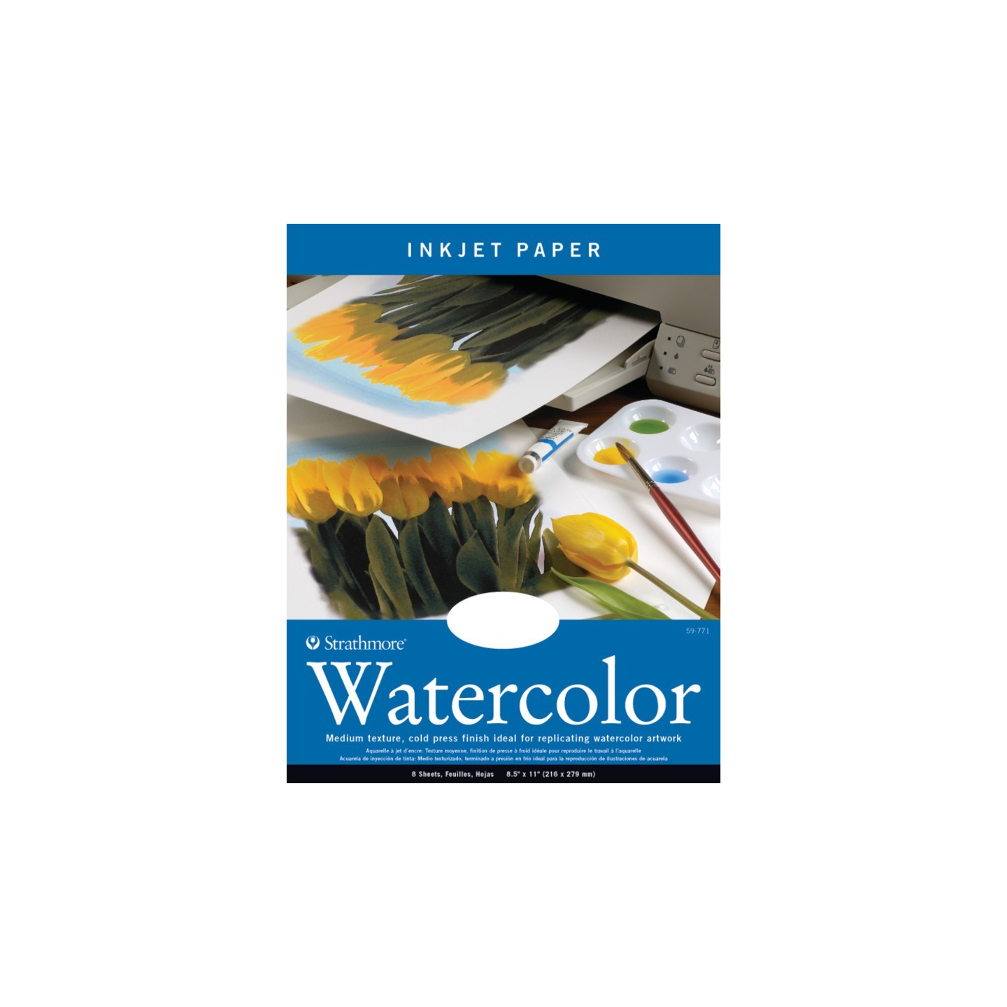 Strathmore Inkjet Watercolor Pack, 8 Sheet, 8.5x11 inch, 1 Count