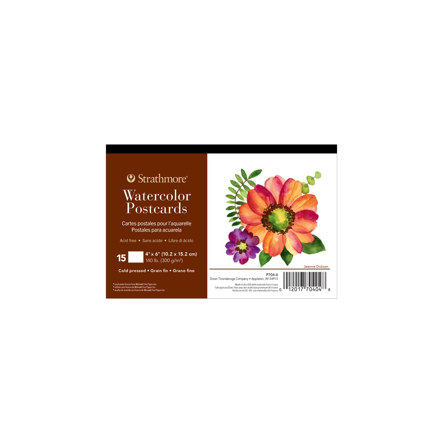 Strathmore 400 Series Watercolor Paper Postcards, 4x6 inch, Pack of 15
