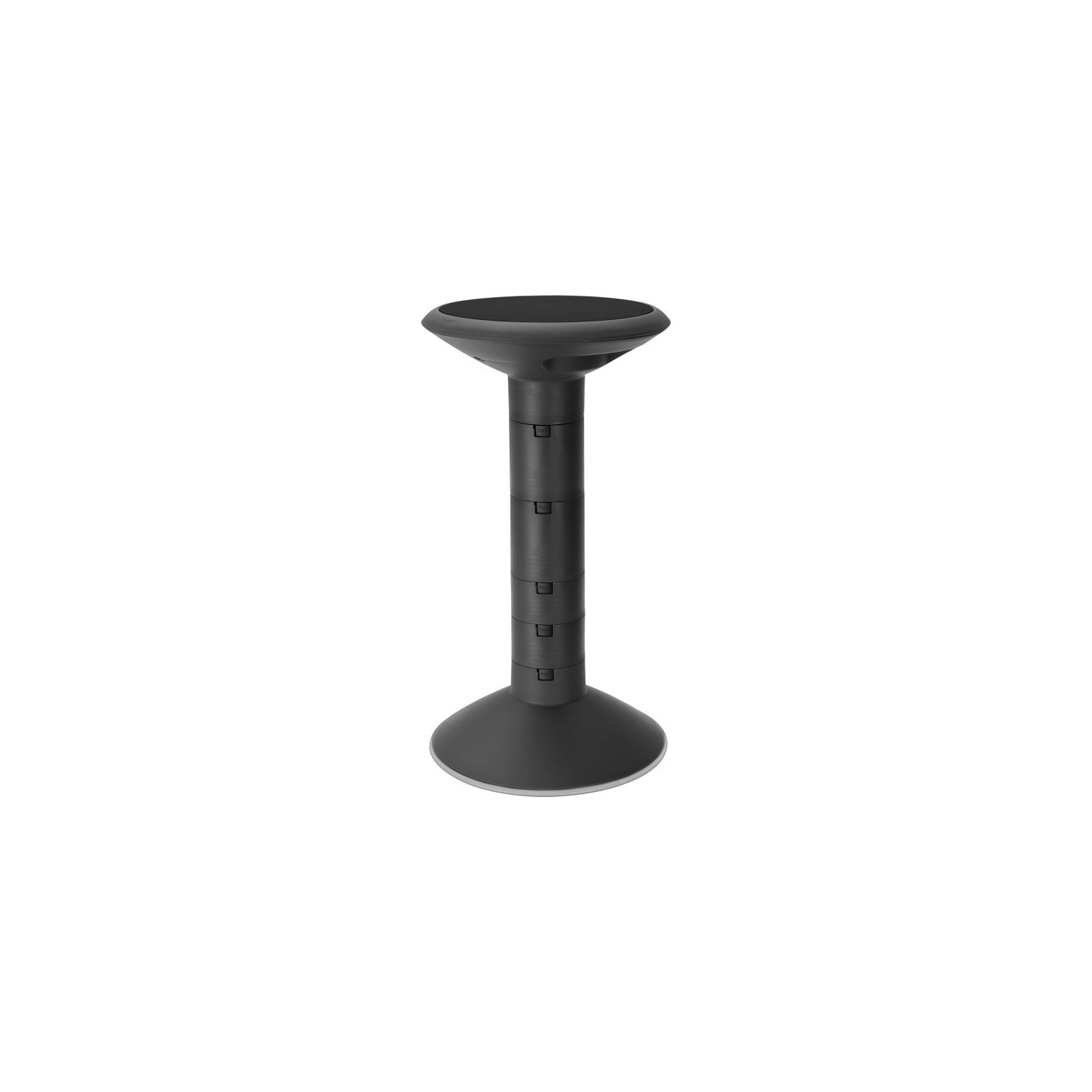 Storex Wiggle stool, 12 to 24-inch, Black