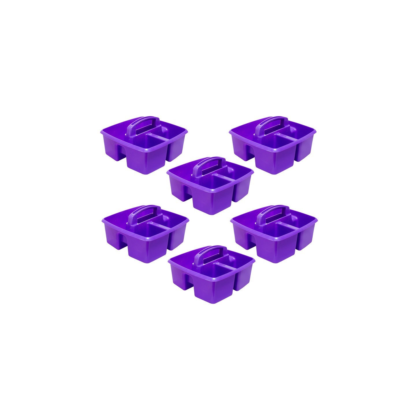 Storex Small Caddy, Purple, Pack of 6