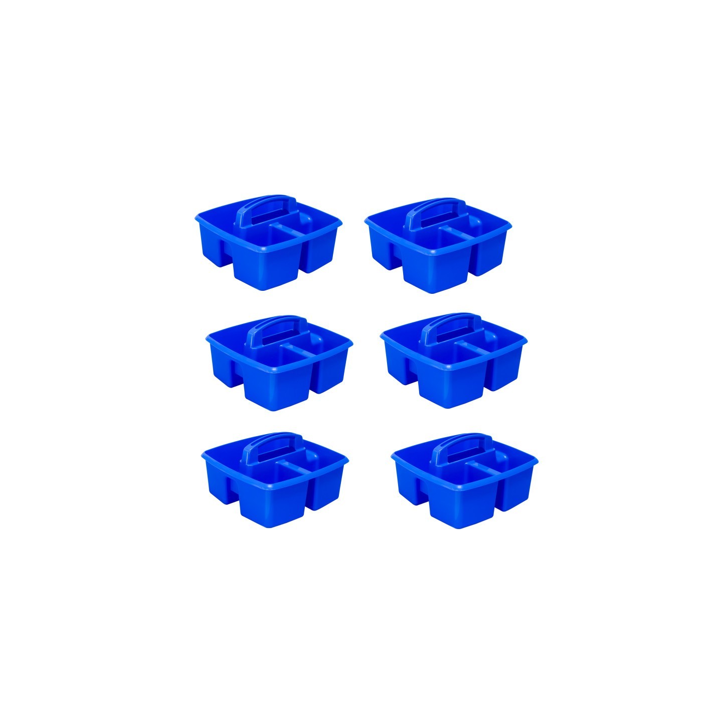 Storex Small Caddy, Blue, Pack of 6