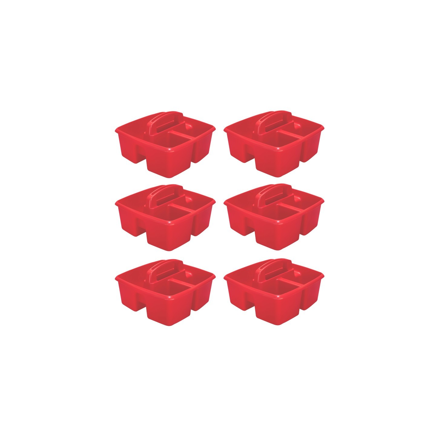 Storex Small Caddy, Red, Pack of 6